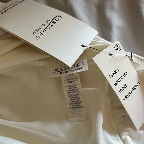 NWT- Contours by Coco Reef Brilliance Halter Bra Sized One Piece Swimsuit - Picture 10 of 15